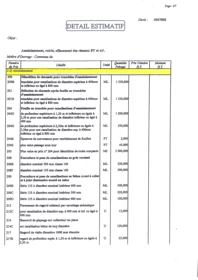 Exemple De Devis Travaux Electricité